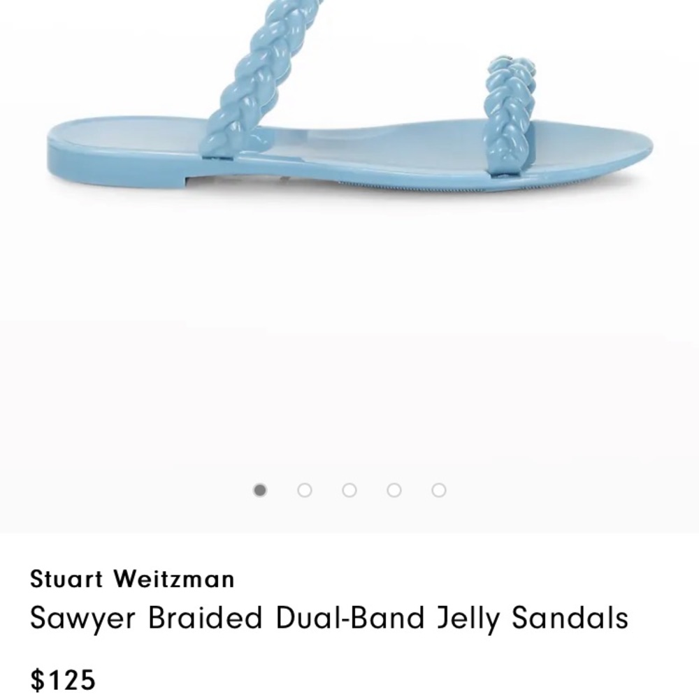 Stuart Weitzman Blue Braided Jelly Sandals